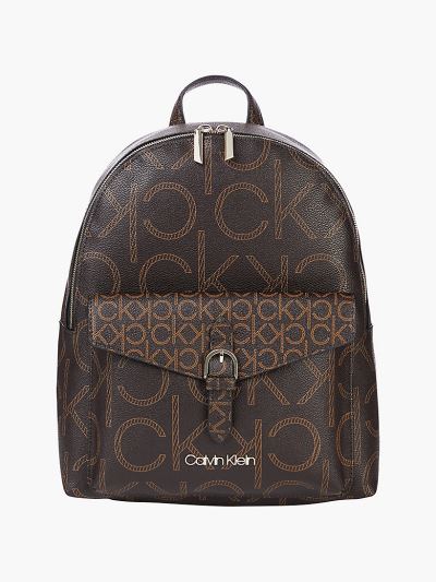 Calvin Klein Táskák & Kiegészítők HU044641 | Calvin Klein Round Logo Női Hátizsák Barna
